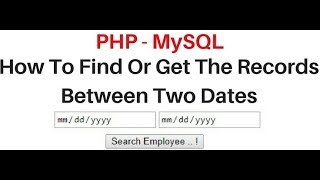 PHP  how to filter the records between two dates MySQL phpMyAdmin [upl. by Carin164]