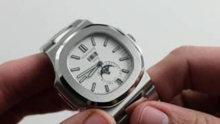 Patek Philippe Nautilus Annual Calendar Ref 57261A010 Watch Review [upl. by Jourdan]