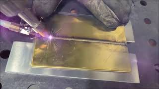 Laser welding brass with IPG LightWELD 1500 XR [upl. by Lashonda]