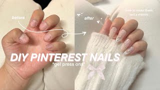 HOW I DO PINTEREST NAILS AT HOME  douyin inspired tips amp tricks to last a month [upl. by Swift]