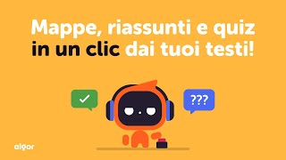 Trasforma i tuoi libri in mappe concettuali flashcard e quiz in un istante  Algor Education [upl. by Adia363]