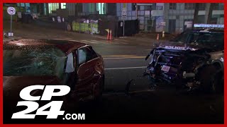 4 people injured after vehicle crash in North York [upl. by Frydman653]