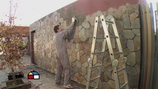 ¿Cómo revestir con piedra un muro exterior  Sodimac Homecenter Argentina [upl. by Danialah900]