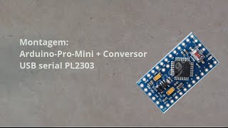 Conexão ArduinoMiniPro  Conversor USB Serial PL2303 [upl. by Assilrac]