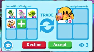 😱🫨BIG WIN I GOT A VERY VALUABLE HIGH TIER PET FOR MY 4 GOOD MEGAS ADOPT ME TRADINGadoptmetrades [upl. by Dal]