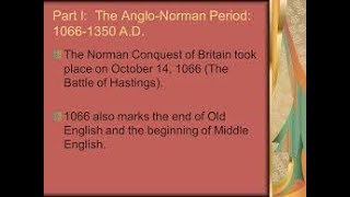 Hindi The Anglo norman period 10661340 introduction with detail [upl. by Anadroj]