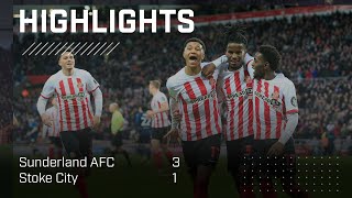 Ba Shines In Win  Sunderland AFC 3  1 Stoke City  EFL Championship Highlights [upl. by Kciredohr]