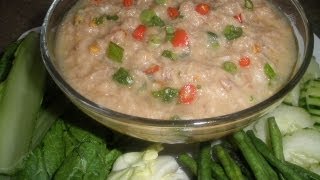 Cambodian Food Tuna Fish Vegetable Dip Teuk Kreung [upl. by Meibers]