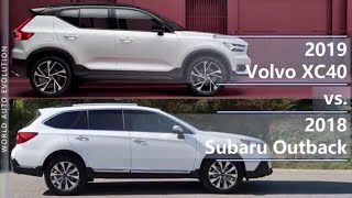 2019 Volvo XC40 vs 2018 Subaru Outback technical comparison [upl. by Imhsar]