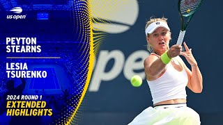 Peyton Stearns vs Lesia Tsurenko Extended Highlights  2024 US Open Round 1 [upl. by Arimay]