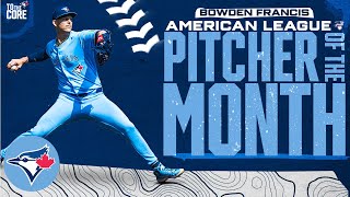 Bowden Francis is Augusts American League Pitcher of the Month [upl. by Arahk]