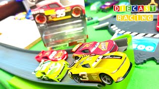 Disney Car Die cast Championship Mountain of Speed Nascar Racers Part 1 [upl. by Akimrehs114]