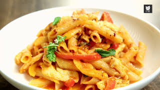 Penne Arrabiata Recipe  Italian Recipe  Pasta Recipes  Chicken Pasta Recipe by Varun [upl. by Neerom]