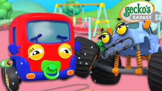 Baby Trucks Playground Accident  Geckos Garage  Trucks For Children  Cartoons For Kids [upl. by Hurlee]