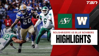 Saskatchewan Roughriders vs Winnipeg Blue Bombers  CFL HIGHLIGHTS [upl. by Kandy]