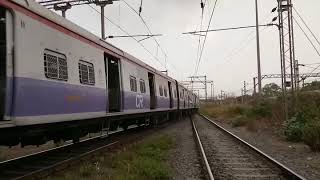 Retrofitted emu in Siemens liveryfake Siemens entering panvel station [upl. by Ezzo]