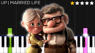 Disney Pixar’s “Up”  Married Life  EASY Piano Tutorial [upl. by Merlin]