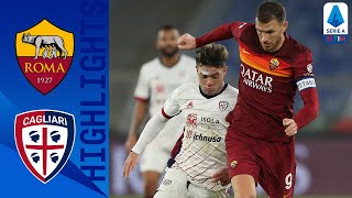 Roma 32 Cagliari  Roma squeeze past Cagliari to take third place  Serie A TIM [upl. by Pepito]