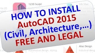 How to install AutoCAD 2015 free and legal and all Autodesk software Civil Architecture others [upl. by Olag]