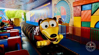 Slinky Dog Dash Coaster Ride POV Experience in 4K  Disneys Hollywood Studios Walt Disney World [upl. by Kieffer646]