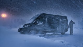 Surviving an Extreme Ice Blizzard  Freezing Snow Storm  Cozy Winter Van Life Camping vanlife [upl. by Kaltman]