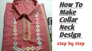 Trendy Collar Neck Design 🥰 Cutting and Stitching  Less Neck Design From Kurti 🤩 [upl. by Oirramaj]