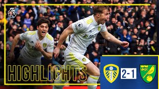 Highlights Leeds United 21 Norwich City  GELHARDT SCORES INJURYTIME WINNER Premier League [upl. by Nola]