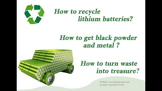 How to recycle lithium batteriesbatteryrecyclingprocesslithiumbatteryrecyclingplant [upl. by Hterrag961]