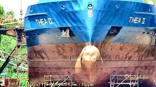 THEA II V2IA3 IMO 9107394 in Emden floating dock Im Emder Trockendock cargo seaship Seeschiff [upl. by Okeim]