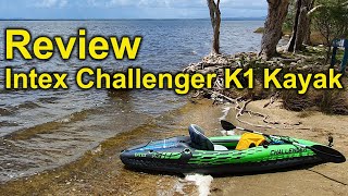 Review  INTEX Challenger K1 inflatable Kayak [upl. by Kcirdor959]