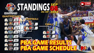 Basketball Scoreboard  PBA Standing today 2024 Sep 8  PBA Schedule today Sep 10  PBA Highlights [upl. by Ruhtua]