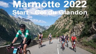 La Marmotte Granfondo Alpes 2022 Start to Col du Glandon [upl. by Atiniv363]