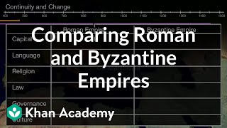 Comparing Roman and Byzantine Empires  AP US History  Khan Academy [upl. by Idolah]