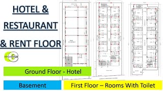 HOTEL DESIGN II Basement I ground I first floor Design II Restaurant II Rent Floor [upl. by Emlyn]