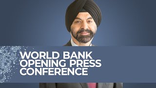 Opening Press Conference With World Bank President Ajay Banga  World BankIMF 2023 Annual Meetings [upl. by Birecree]