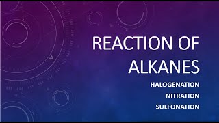 Reactions of alkanes Halogenation Nitration and sulfonation in UrduHindi [upl. by Lilith]