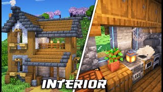 Minecraft Simple amp Easy Starter House Tutorial  Interior Design  Part 2 [upl. by Enetsirk568]