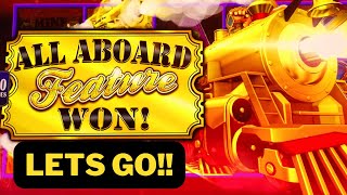 😳ALL ABOARD BONUS MAKES US WANT MORE slot subscribe casino lasvegas [upl. by Oicneconi117]