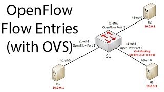 OpenFlow flow entries on Open vSwitch OVS [upl. by Monie]