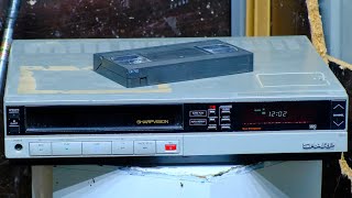 Smash Vintage Sharp VCR With Tape [upl. by Pachton854]