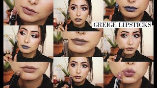 Favourite Drugstore GREIGE Lipsticks amp Swatches  6TH DAY OF KRYSMAS [upl. by Page616]