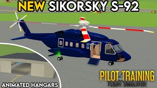 NEW HELICOPTER ANIMATED HANGARS AND MORE IN PTFS Roblox [upl. by Clauddetta]