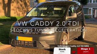 180HP VW CADDY 20TDI STOCK VS STAGE 1 TUNED ACCELERATION  BERKPeformance [upl. by Coreen]