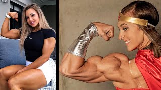 Muscle Girls flexing ripped Muscles 💪 Fbb posing Abs Biceps Qauds 🏆 Workout Motivation [upl. by Brit]