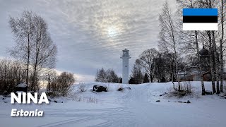 Nina Estonia A walk on the frozen Lake Peipus Peipsi 4K [upl. by Hild395]