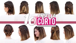 10 peinados fáciles para cabello corto o media melena  Patry Jordan [upl. by Solotsopa245]