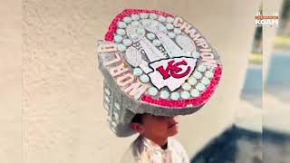 Neosho 2nd grader is the future The 3peat Chiefs Superbowl Ring [upl. by Etnovahs]