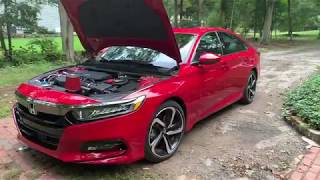 Honda Accord 2018 air intake sound Stock VS air intake [upl. by Fawcette]