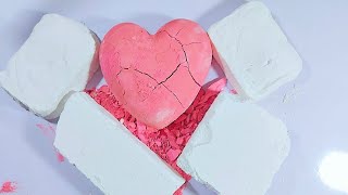 gymchalkasmr chalk Heart shaped Pie with Plain white Chalk  GYM CHALK ASMR oddlysatisfying [upl. by Drofnas239]