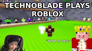 Technoblade plays Roblox FOR THE FIRST TIME with Quackity [upl. by Lorie]